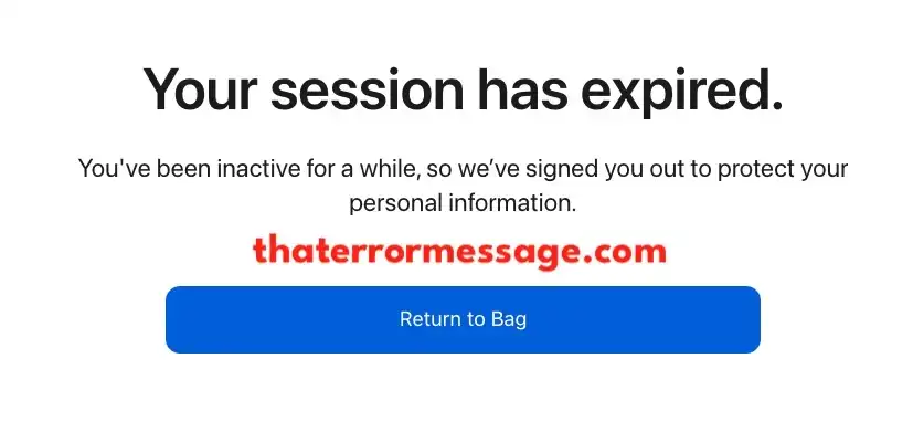 Your Session Has Expired Apple Website
