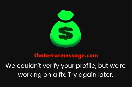 We Couldnt Verify Your Profile Bags App