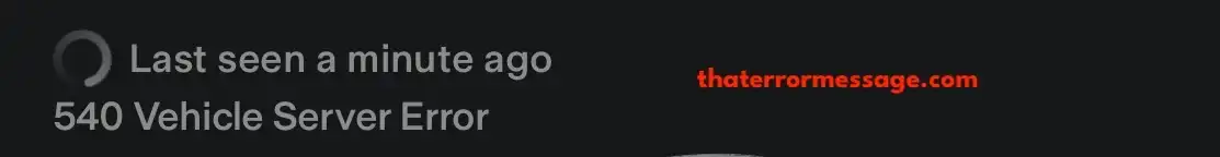 540 Vehicle Server Error Tesla App