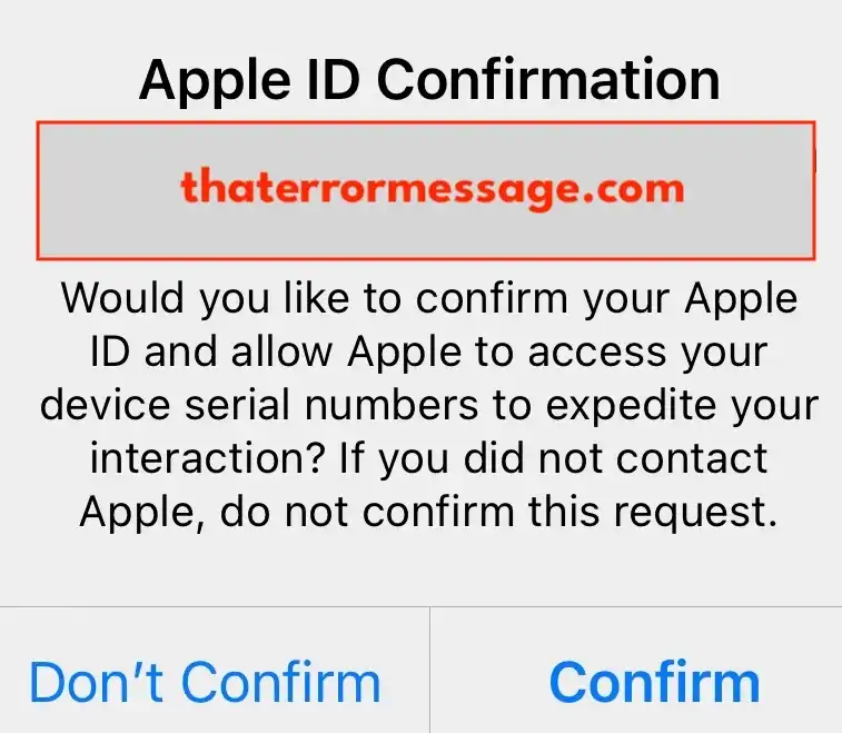 Would You Like To Confirm Your Appleid And Allow Apple To Access Your Device Serial