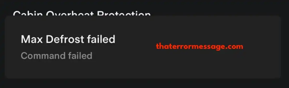 Max Defrost Failed Command Failed Tesla App