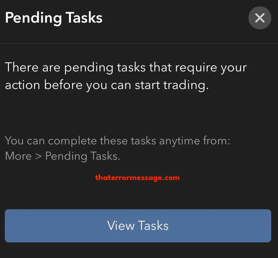 Interactive Brokers Pending Tasks Complete