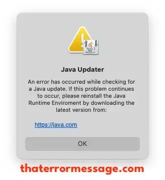 Error Occurred While Checking For A Java Update Macos