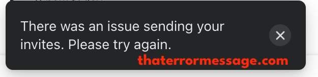 There Was An Issue Sending Your Invites Please Try Again Facebook