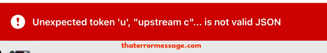 Unexpected Upstream Not Valid Json Pinterest