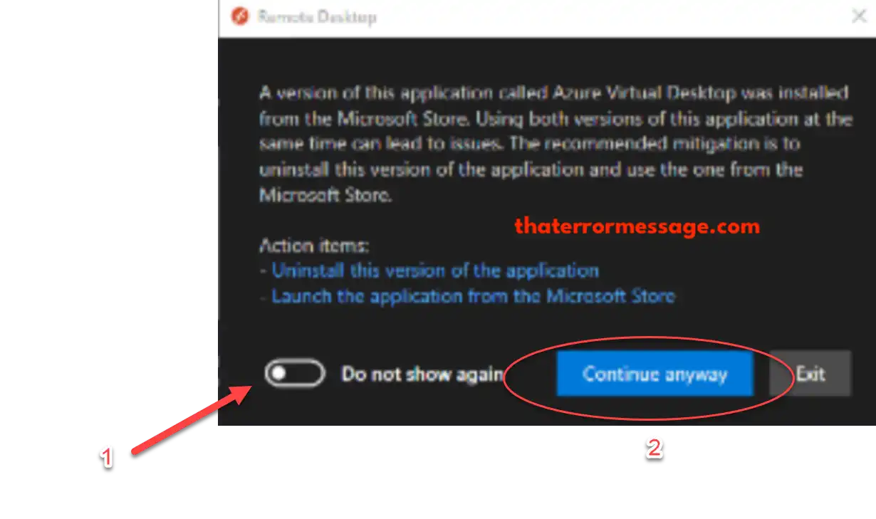 Version Of This Application Called Azure Virtual Desktop Was Installed Microsoft Store