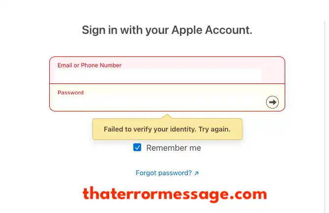 Failed To Verify Your Identity Apple Store