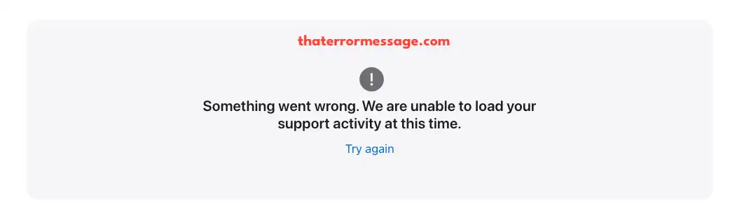 Unable To Load Your Support Activity At This Time Apple Support