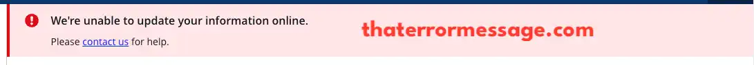 Chase We Are Unable To Update Your Information Online