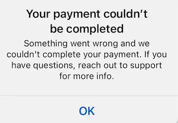 Your Payment Couldnt Be Completed Venmo