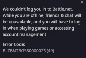 We Couldnt Log You In To Battle Net
