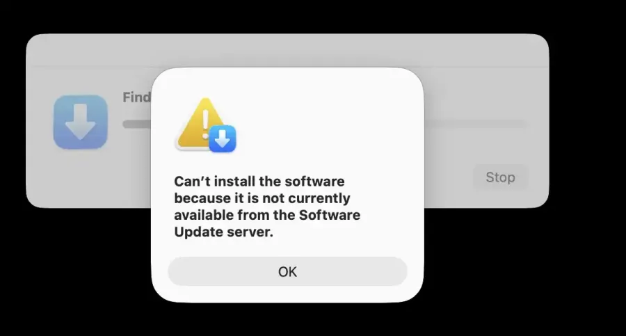 Cant Install The Software Not Currently Available Macos
