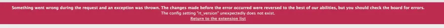 The Config Setting Rt Version Does Not Exist Phpbb