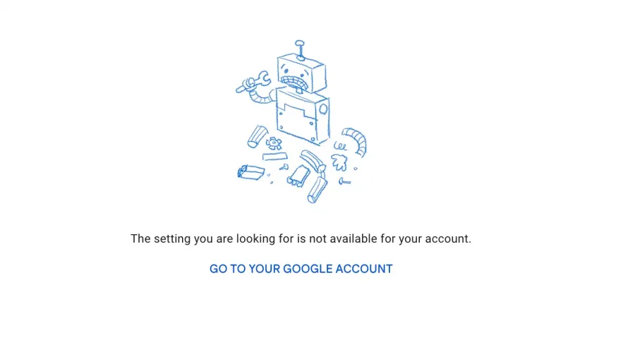 Setting Not Available For Account Gmail App Password