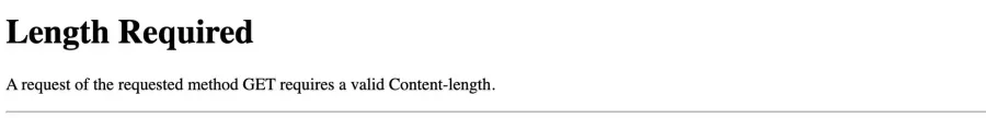 Length Required Apache