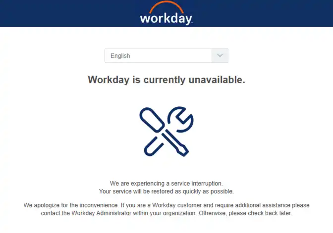 Workday Is Unavailable