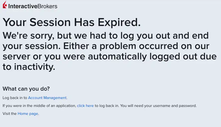 Ibkr Session Has Expired