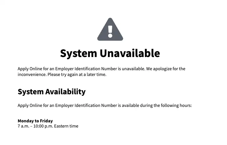 Irs Website System Unavailable