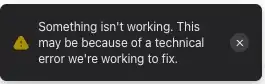 Facebook Technical Error