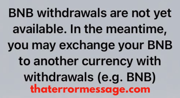 Bnb Withdrawls Are Not Yet Available Cryptocom