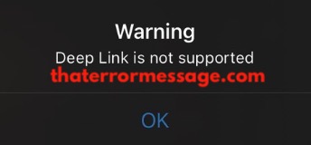 Deep Link Is Not Supported Ios