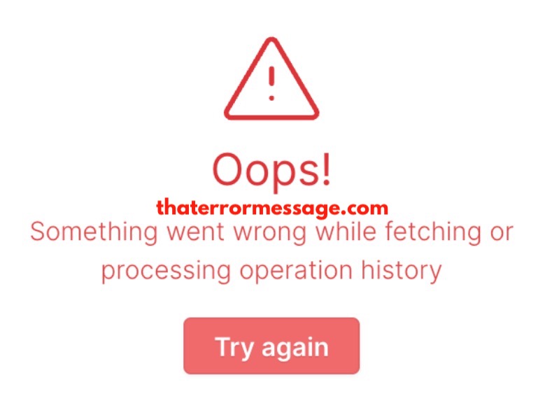 Something Went Wrong Fetching Or Processing Operation History Temple Wallet