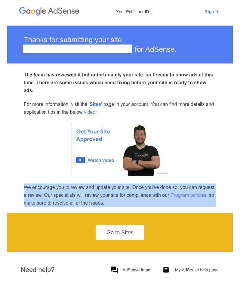 Adsense Fix Issues Before You Can Show Ads