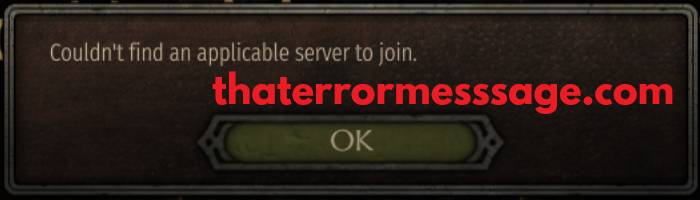 Bannerlord Couldnt Find An Applicable Server To Join