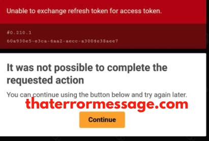 Unable To Exchange Refresh Token For Access Token