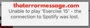 Unable To Play The Connection To Spotify Was Lost