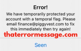 We Have Temporarily Protected Your Account With A Temporal Flag Piggy Bank Ng