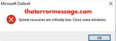 System Resources Are Critically Low Close Some Windows