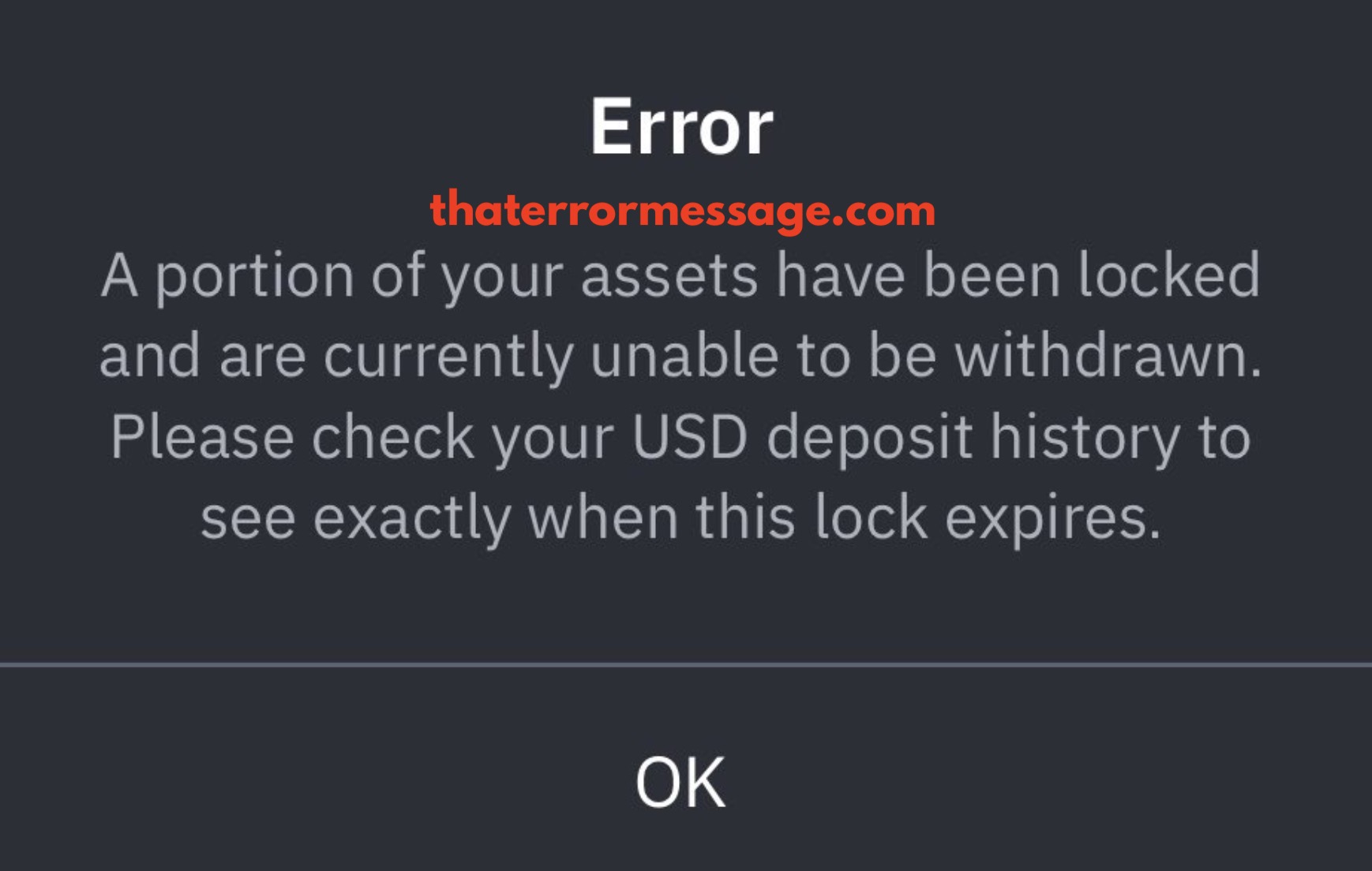 A Portion Of Your Assets Have Been Locked And Are Unable To Be Withdrawn Binance