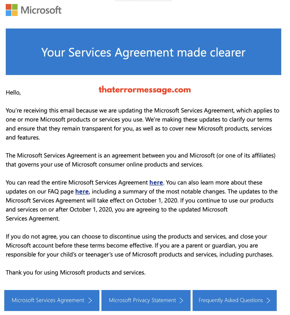 Microsoft Services Agreement Made Clearer