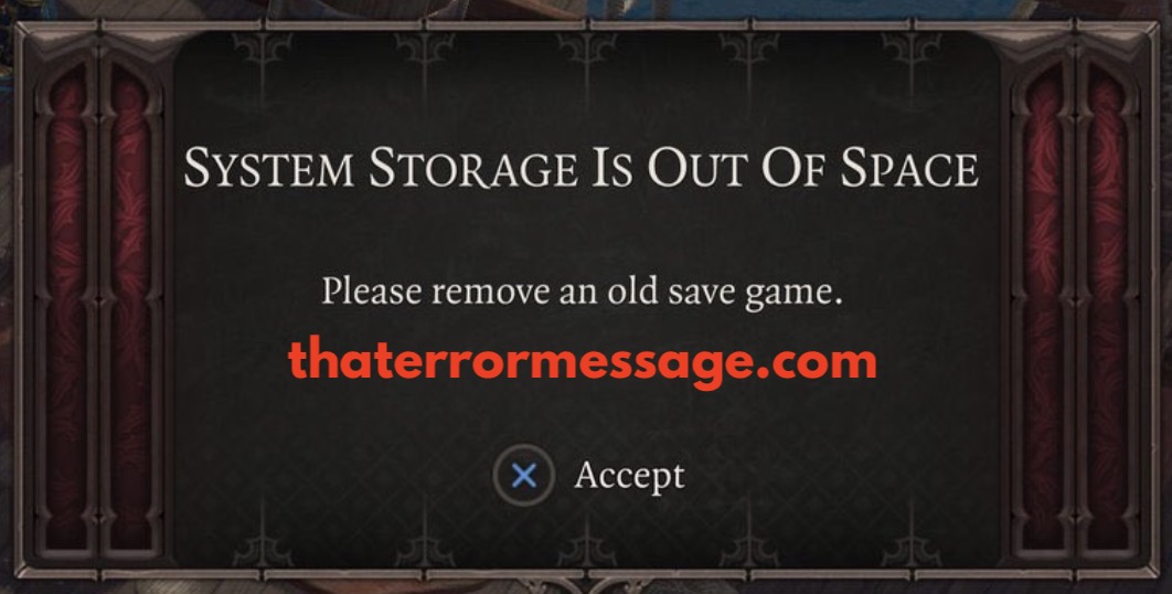 System Storage Is Out Of Space Larian Studios