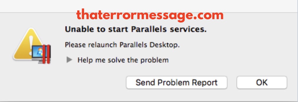 Unable To Start Parallels Services Macos