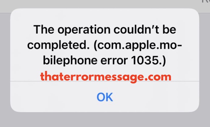Com Apple Mobilephone Error 1035