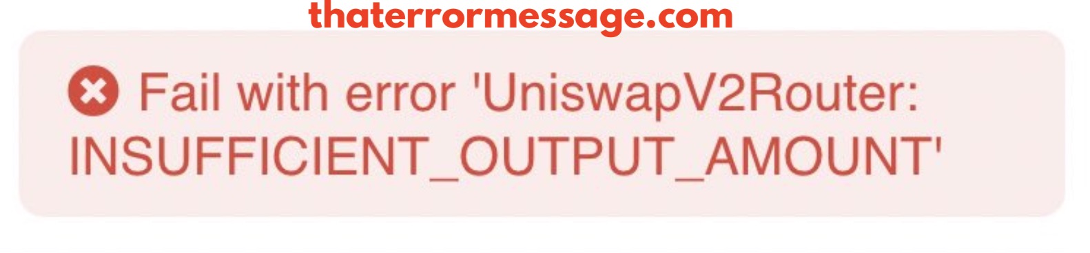 Failed With Error Uniswapv2router Insuffficient Output Amount