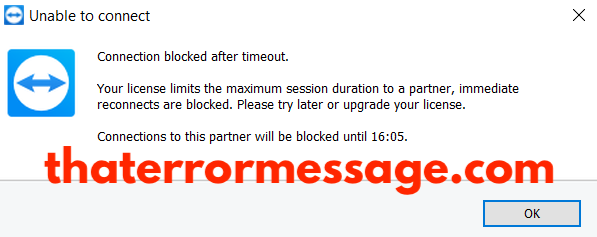 Connection Blocked After Timeout Teamviewer