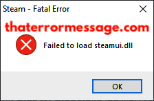 Failed To Load Steamui Dll