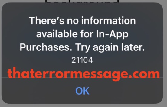 No Information Available For In App Purchases 21104