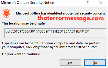 Microsoft Outlook Has Identified A Potential Security Concern