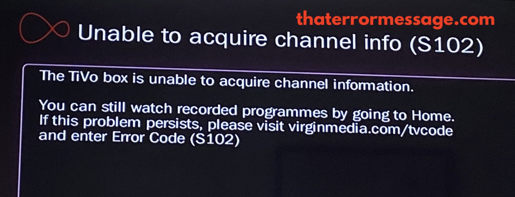 Unable To Acquire Channel Info S102 Tivo