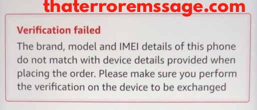 Verification Failed Imei Phone Device Details Amazon
