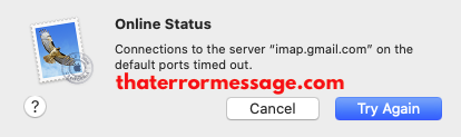 Mac Mail Online Status Connections To Server Imap Gmail Com