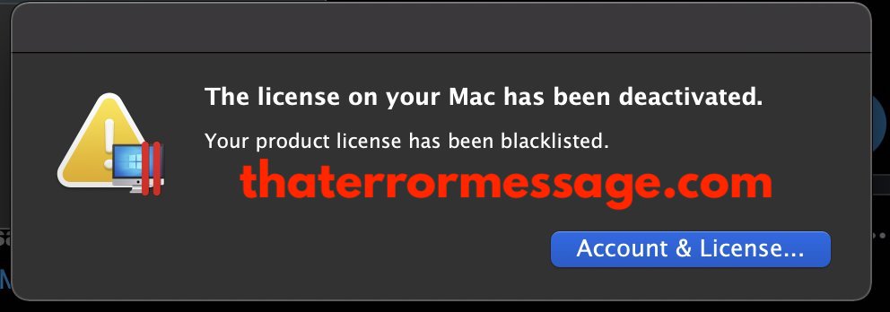 Your Product License Has Been Blacklisted