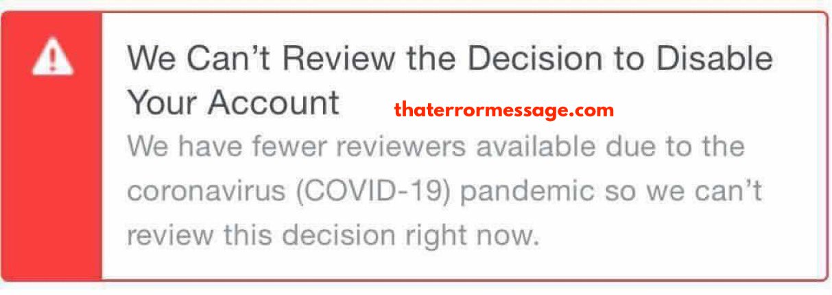 We Cant Review The Decision To Disable Your Account Instagram