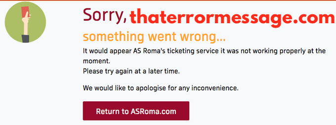 Something Went Wrong As Roma