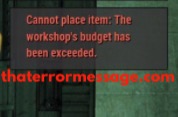 Cannot Place Item Fallout