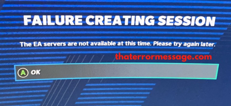 Failure Creating Session Ea Servers